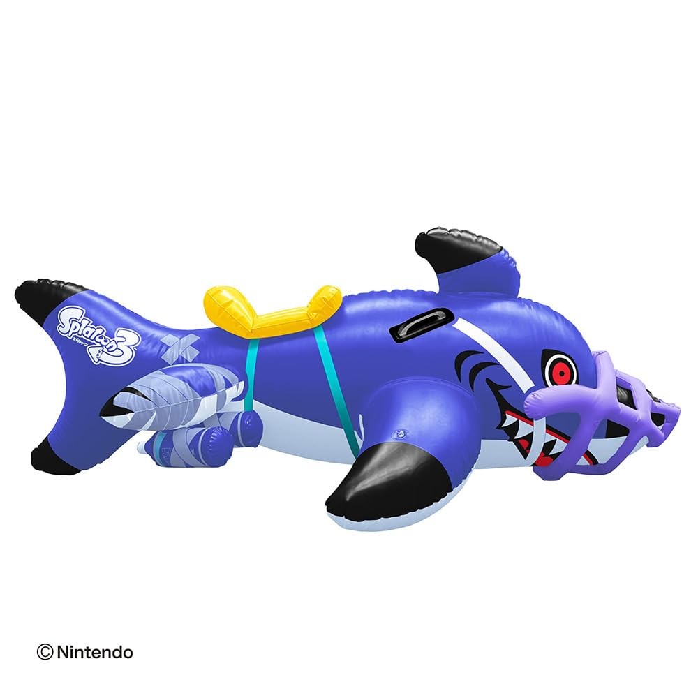 Splatoon3 Shark Ride Float Floating Ring Pool Water Play Boat