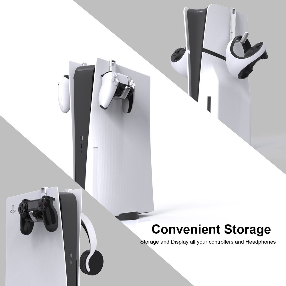For PS5/PS5 Slim Console 1 Pair Gaming Controller Hanging Holder Accessories*
