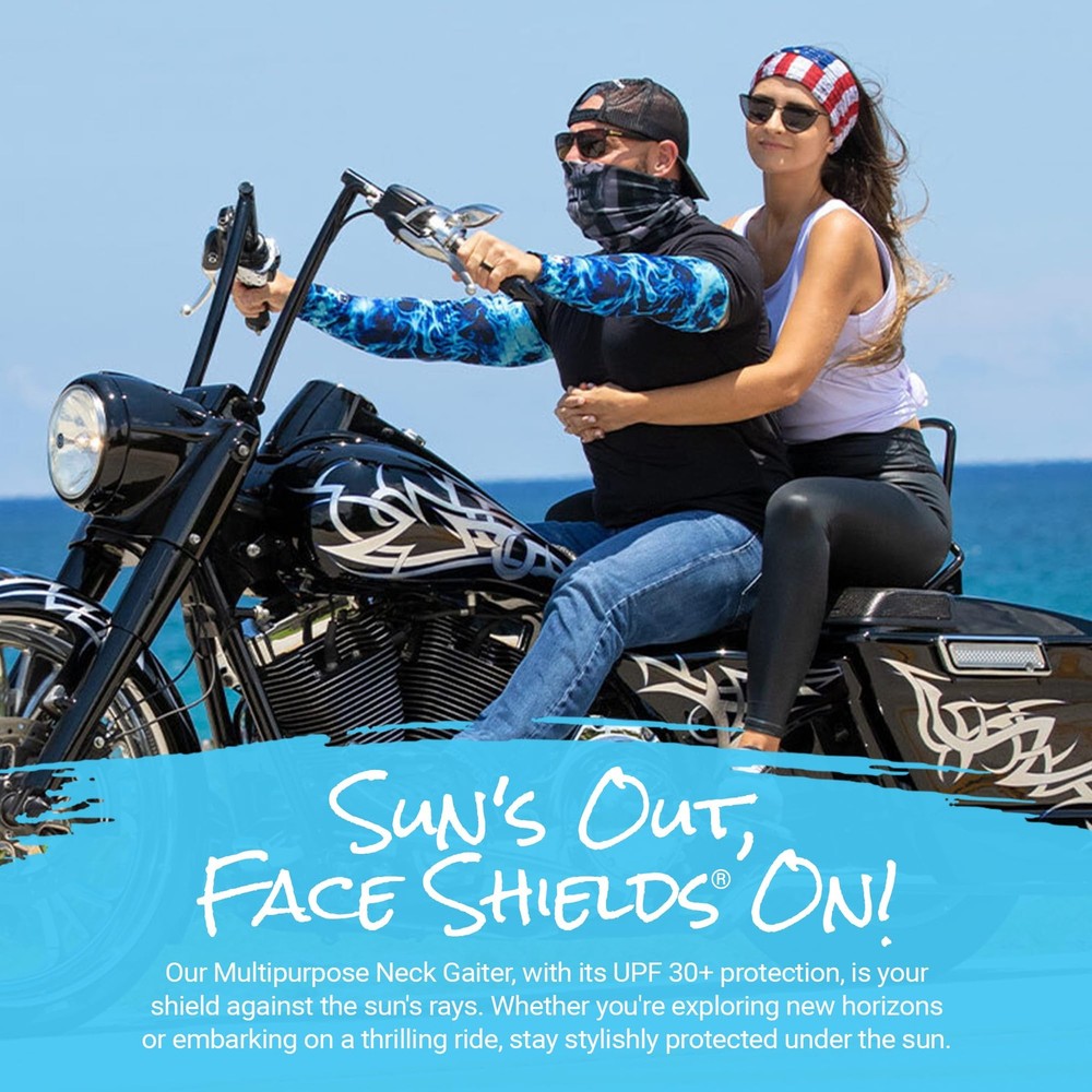 5Pack UV Face Shield Multipurpose Protector Neck Gaiter Elastic Face Mask Patrio