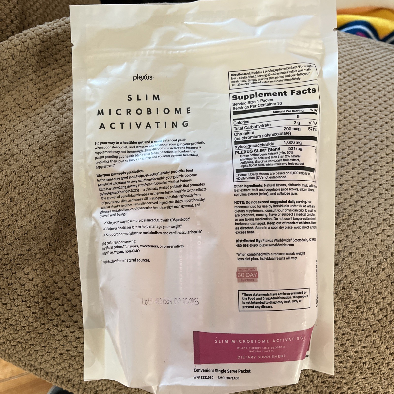 Plexus Slim Microbiome Activating new bag of 30 Packets sealed exp 5/2026