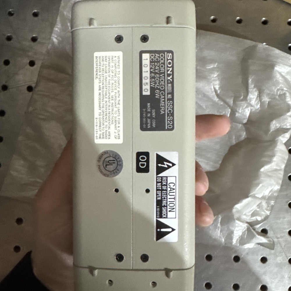 SONY SSC-S20 Color Video Camera CCD