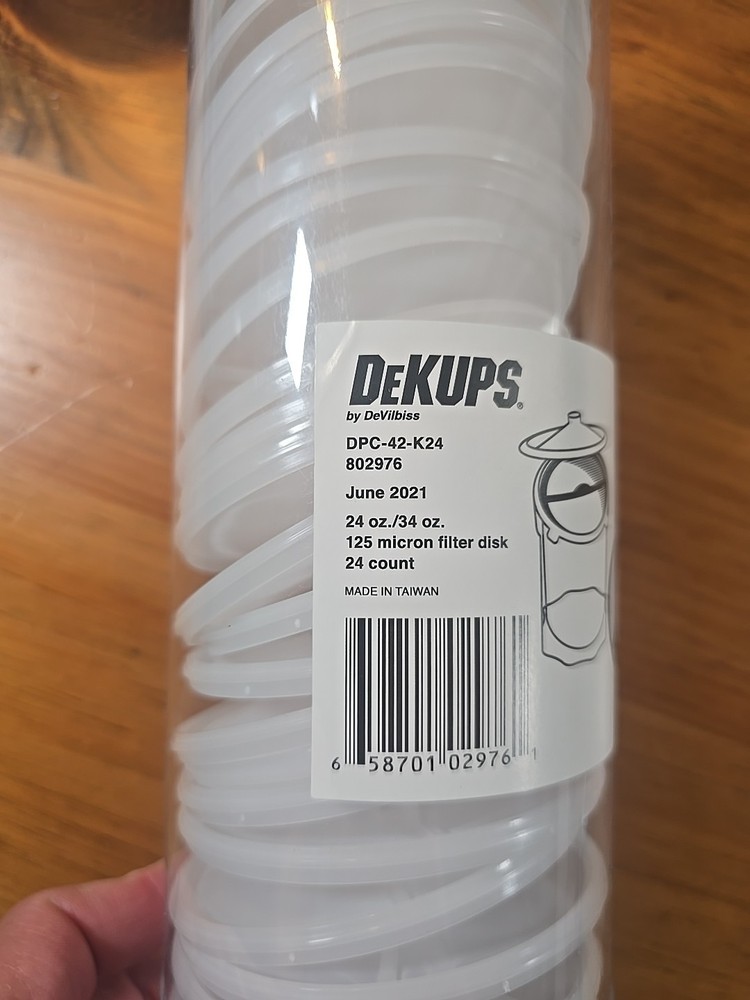 Devilbiss dekups 24oz/34oz 125 Micron Filter Disk 24 Count. DPC-42-K24.