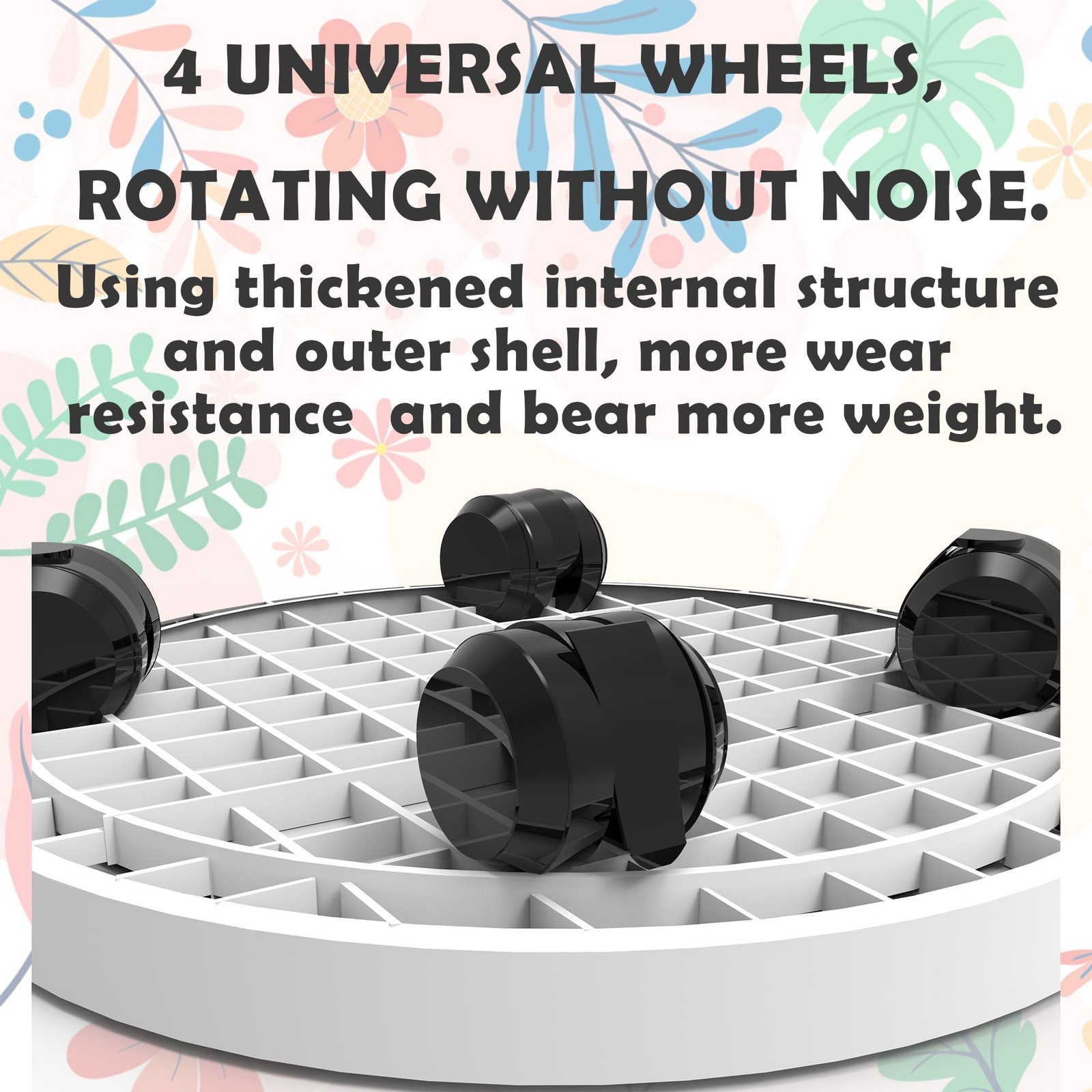 2 Pack of 12.6 Inch Heavy Duty Plant Caddy with Wheels,Rolling Plant Stand Po...