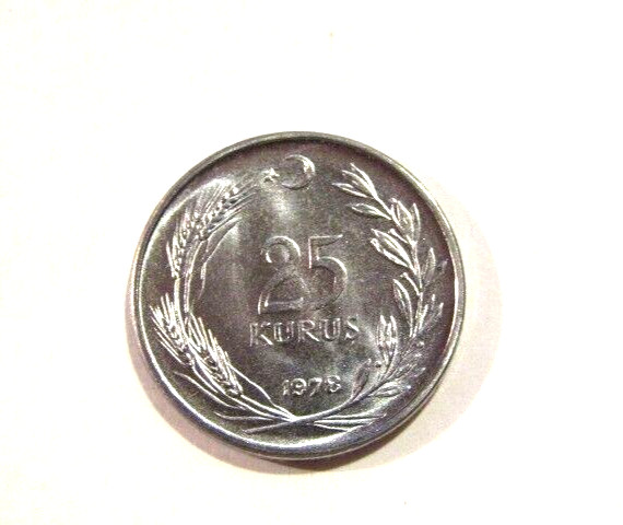 Turkey 1978 25 Kurus unc Coin