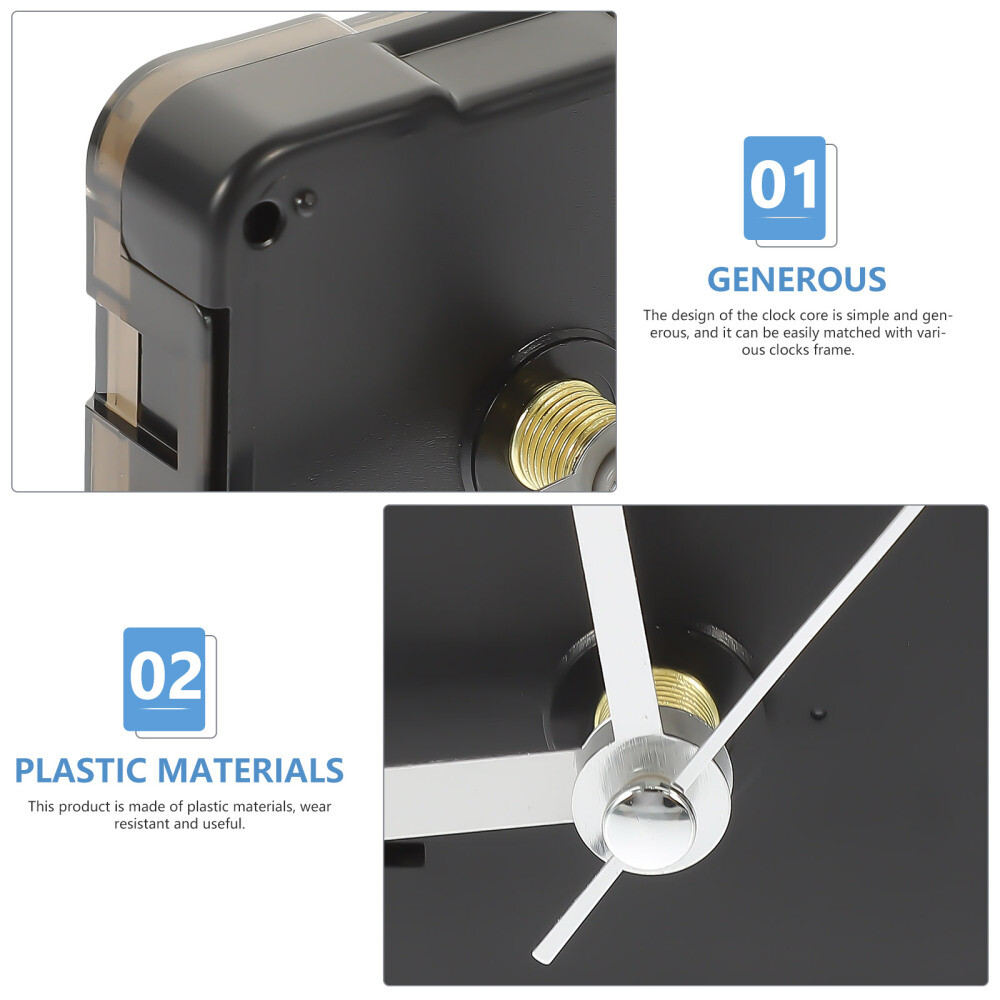 Clock Mechanism for Replacement DIY Silent Wall Movement Hardware Kit