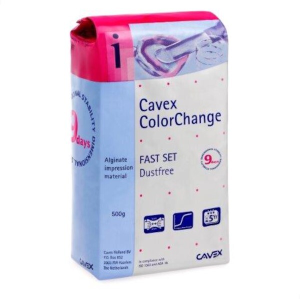 Cavex Fast Set Alginate Impression Material Color Change
