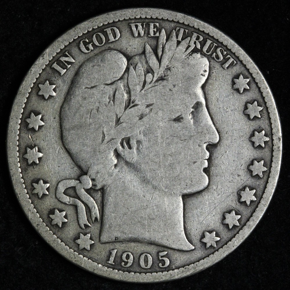 1905-S Barber Silver Half Dollar VG/FINE E315 WXCB