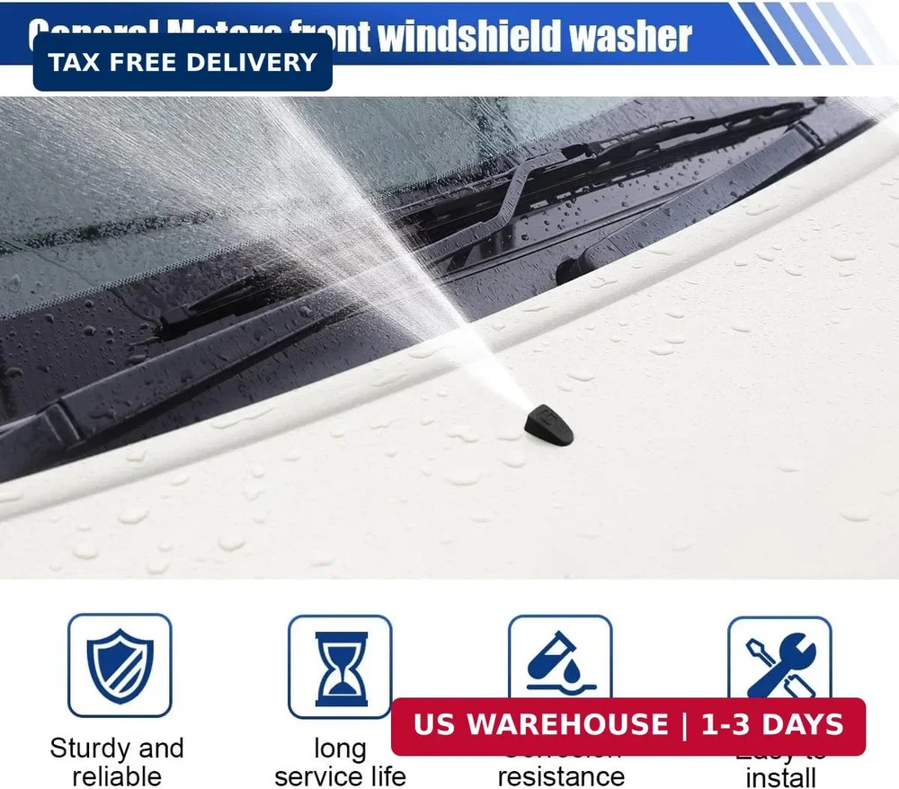 2 PCS Universal Car Front Windshield Washer Nozzles Kit, 0.31" Adjustable Single