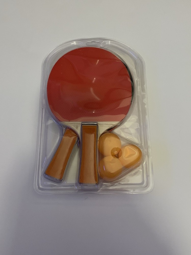 Table Tennis Racket Paddle Pair with 3 Balls Set