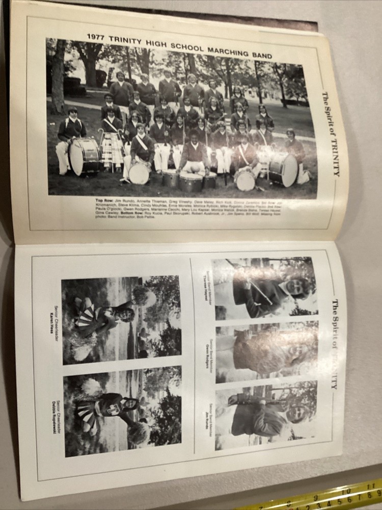1977 Trinity v Ledgemont High School Football Program Missing Back Cover