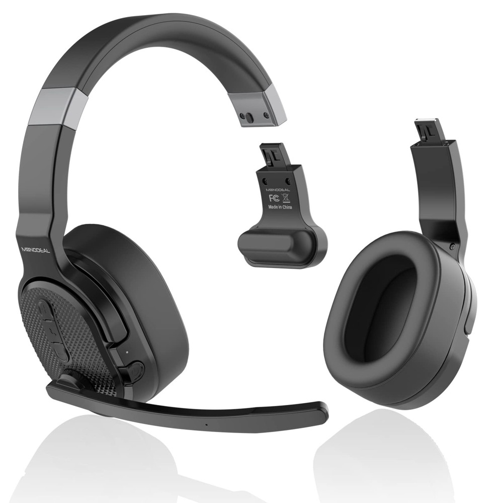 MONODEAL Trucker Bluetooth Headset ENC Dual Mic Mute Button 3 EQ Modes