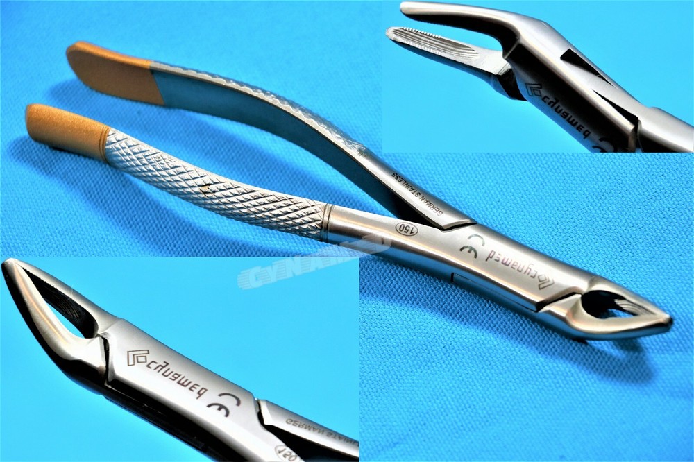 GERMAN GRADE AUTOCLAVABLE PASSIVATED DENTAL EXTRACTING EXTRACTION FORCEPS #150