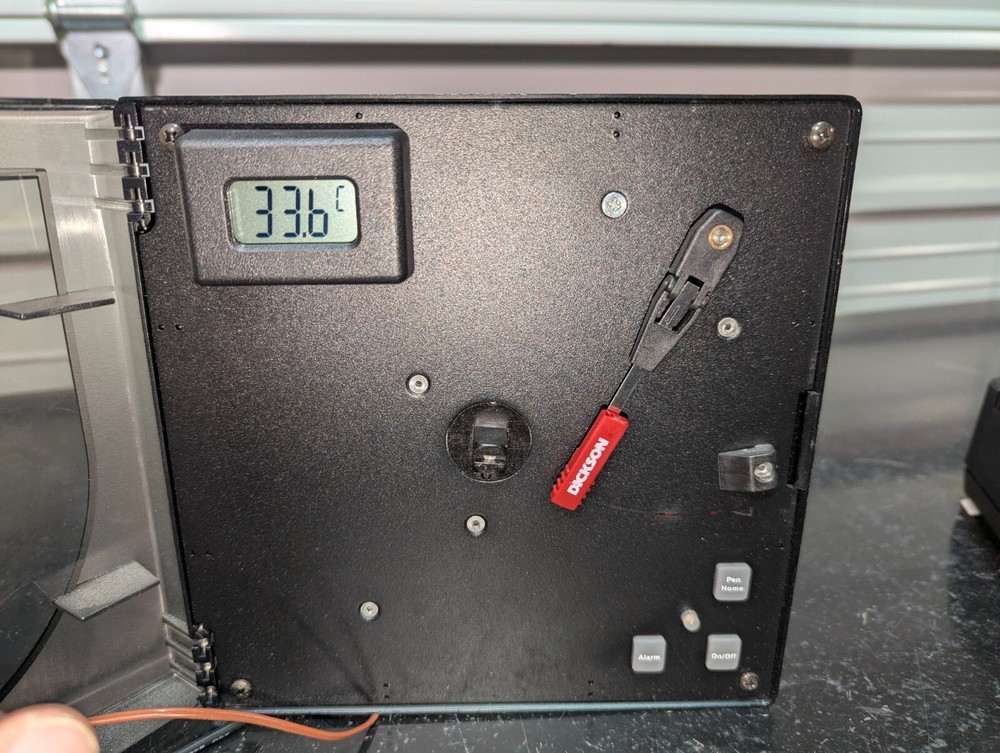 Dickson KT625 6″ Circular Temperature Chart Recorder with Power Supply