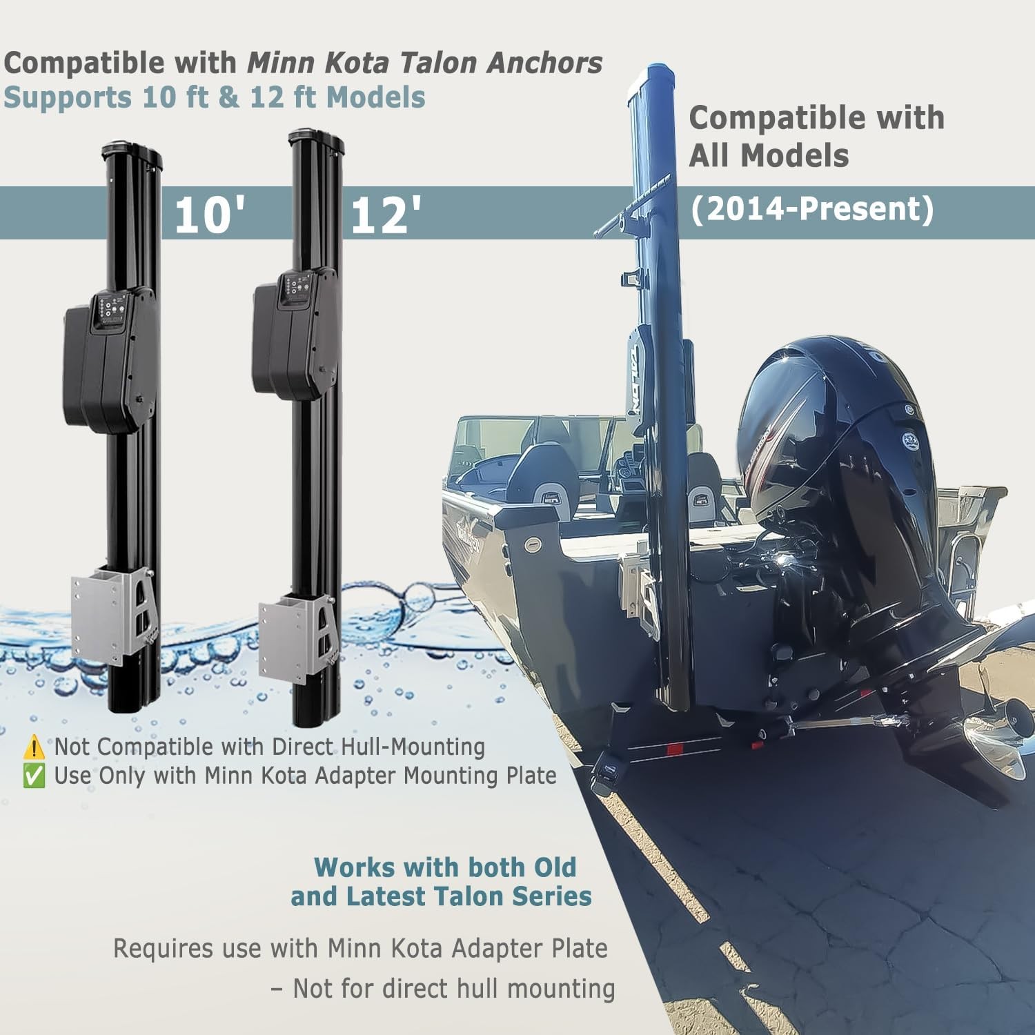 1810222 Talon Tilt Bracket for Minn Kota Shallow Water Anchor 8/10/12/15 Feet