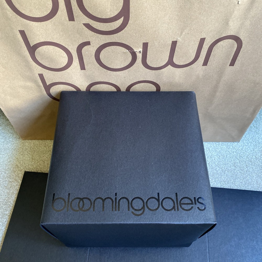 Bloomingdale’s Gift Box Black medium size cardboard Sz. 8" x 8"x 6"