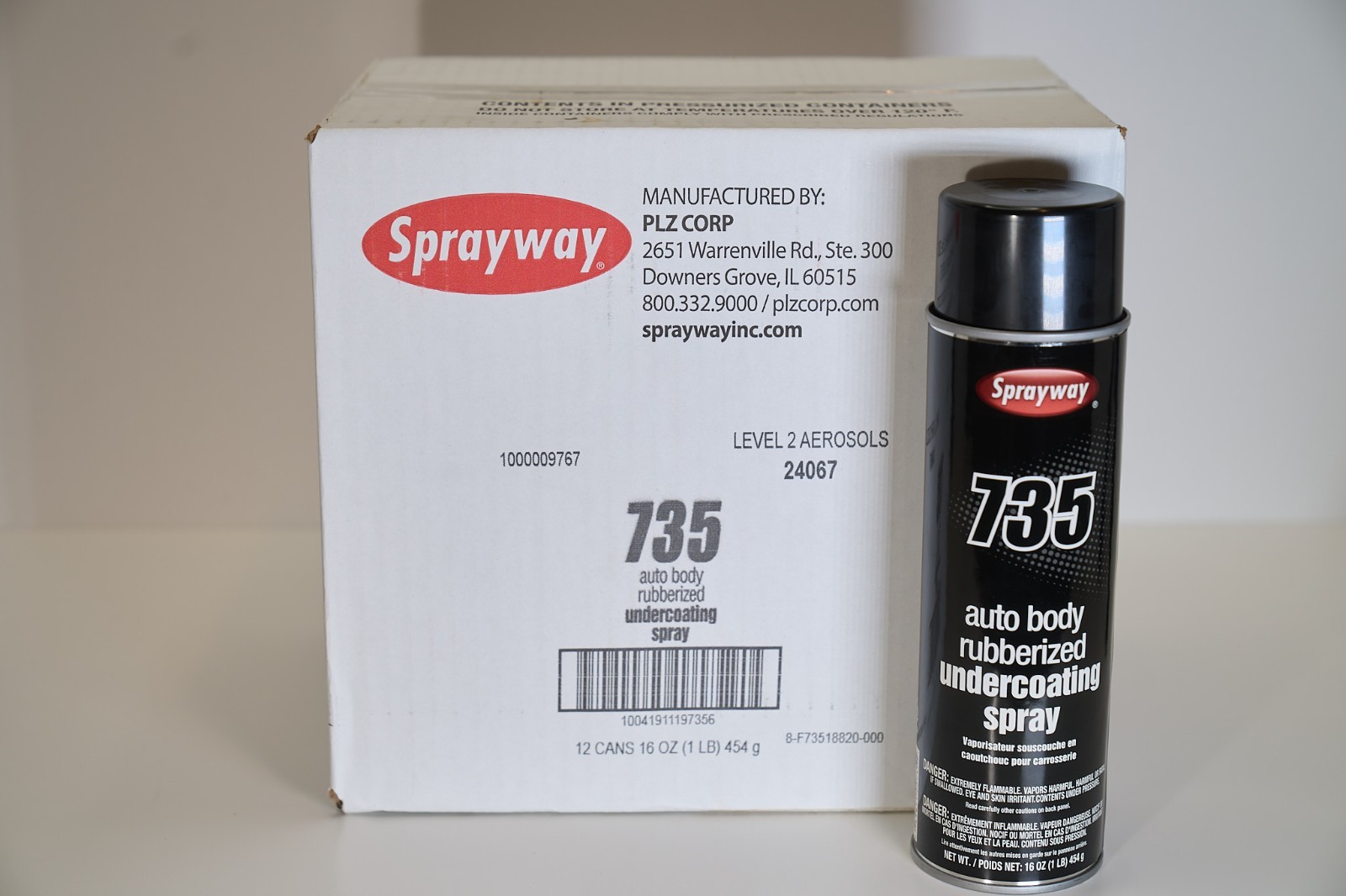 Sprayway 735 Rubberized Undercoating Spray 16oz Aerosol Body Coating (12 Cans)