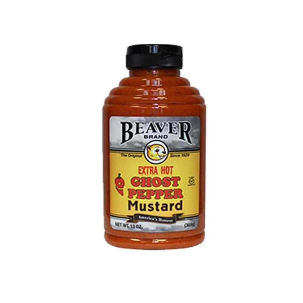 Beaver Ghost Pepper Mustard, 13 Ounce -- 6 per case.