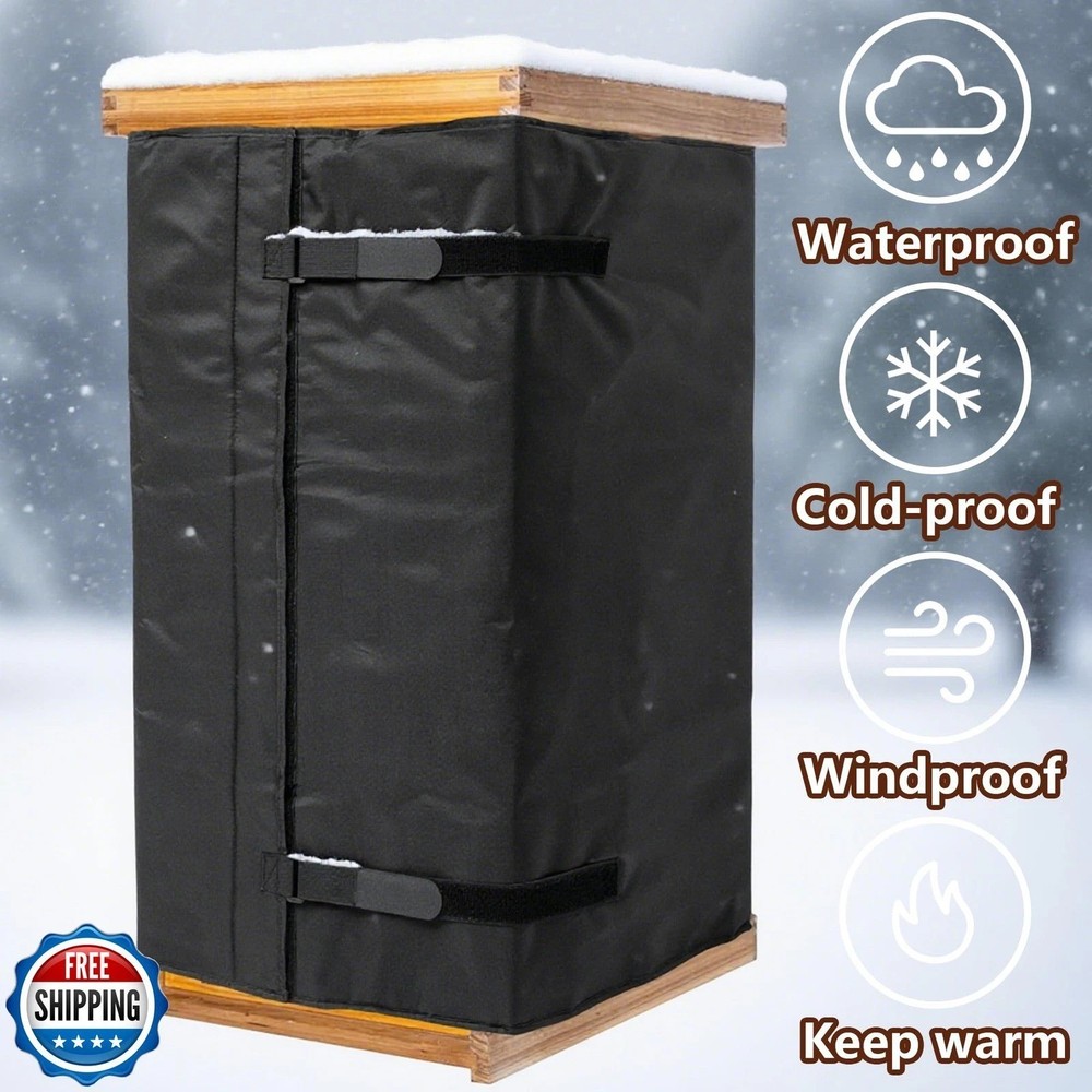 8 and 10 Frame Winter Bee Hive Wrap, 2 Deep Boxes and 2 Medium Box Adjustable