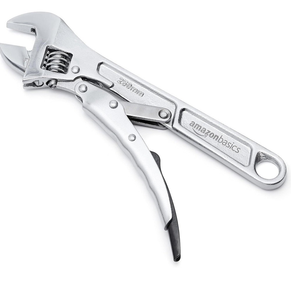 10 inch Locking Adjustable Wrench, Precision Machined, Rust Resistant