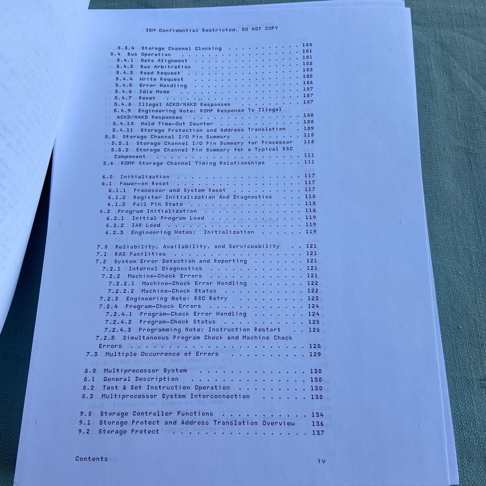 IBM ROMP Processor Copy Functional Specification 1983 Vintage Book Manual 32 Bit