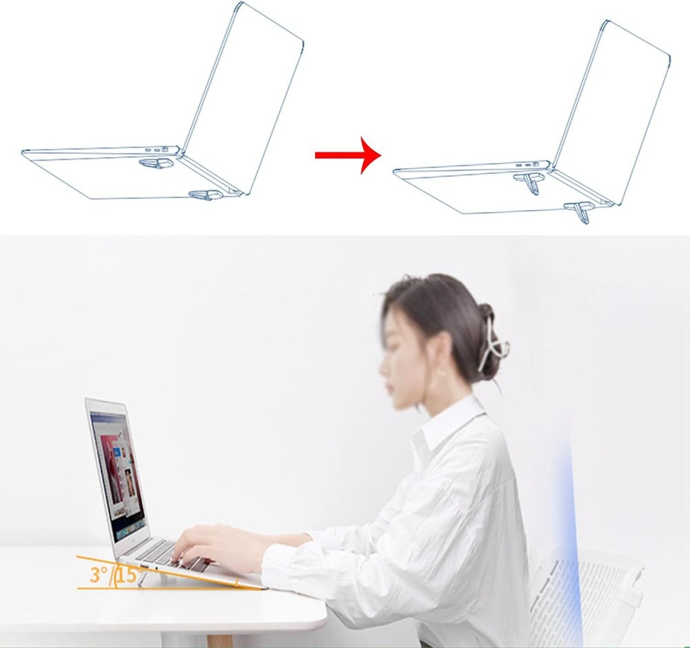 2pcs Keyboard Stands with 2 Adjustable Angles, Mini Laptop Stand for Black