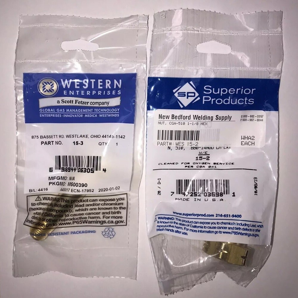 Replacement Nut & Nipple CGA510 Propane & Acetylene