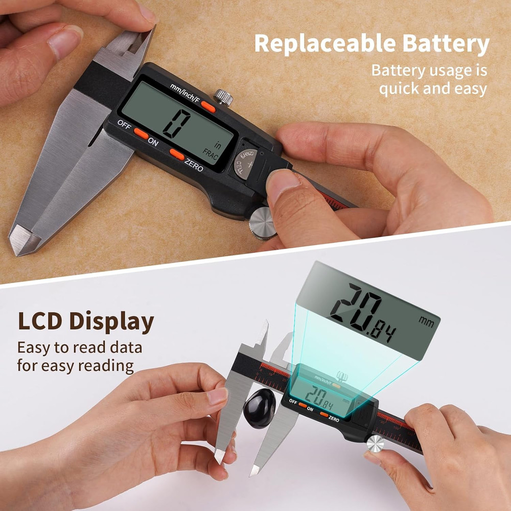 Digital Caliper 12 Inch, Caliper Measuring Tool with Large LCD Screen,Electronic