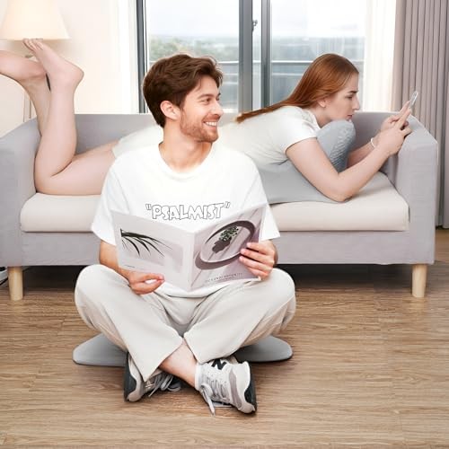 Reading Pillow for Bed, Leaning, Lying and Prone, Ergonomic Memory Foam Grey