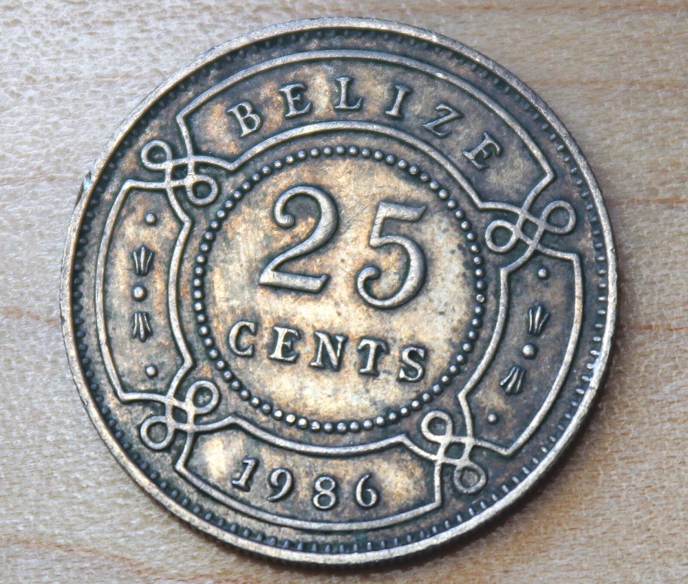 1986 Belize 25 Cents