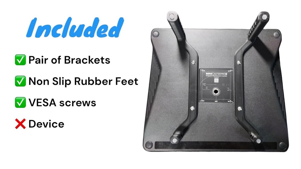 Angled Riser Stand for Rodecaster Pro 2, VESA Mounted Stand Increased Visibility