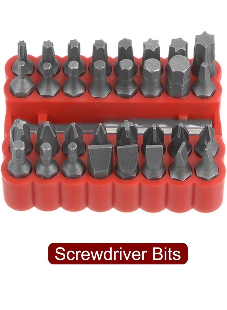 33pcs Screwdriver Bit Set Hex Head Drill Bit Collection with 1/4 Extender