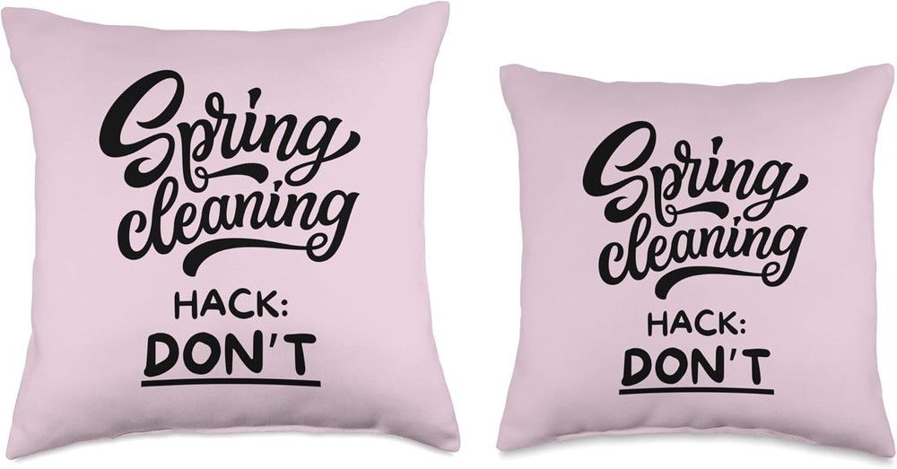 Funny Spring Cleaning Throw Pillow
