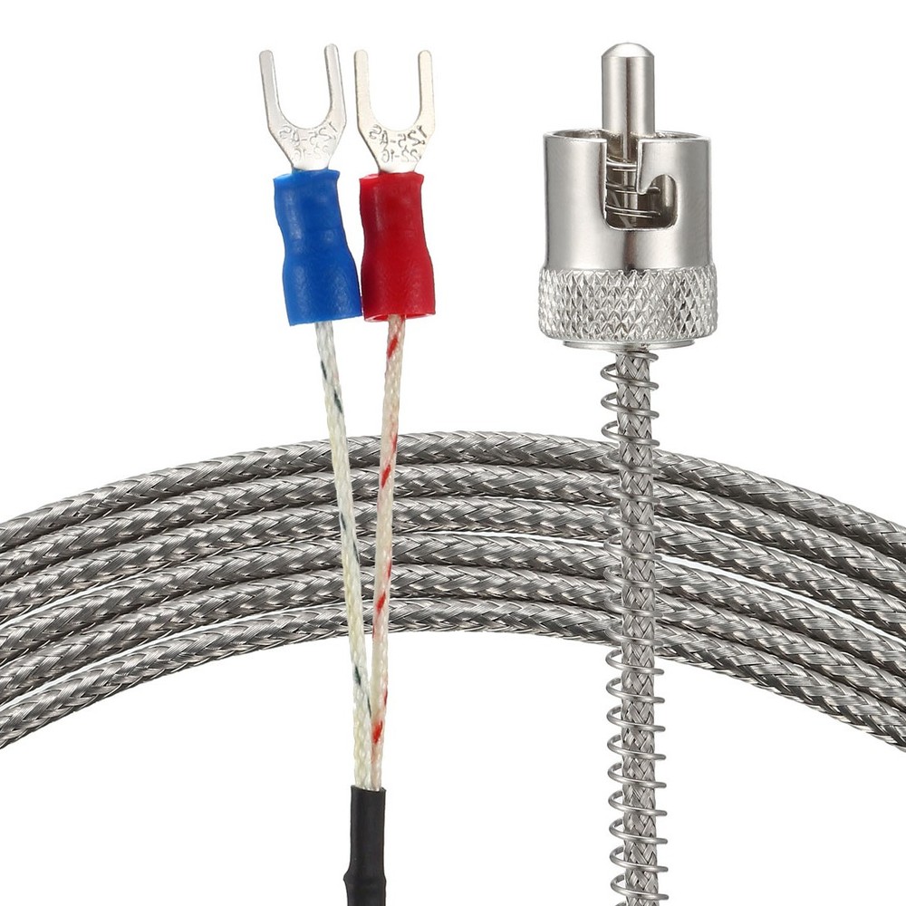 J Type Temperature Sensor Probe Circlip Type Thermocouple 3.3ft Cable
