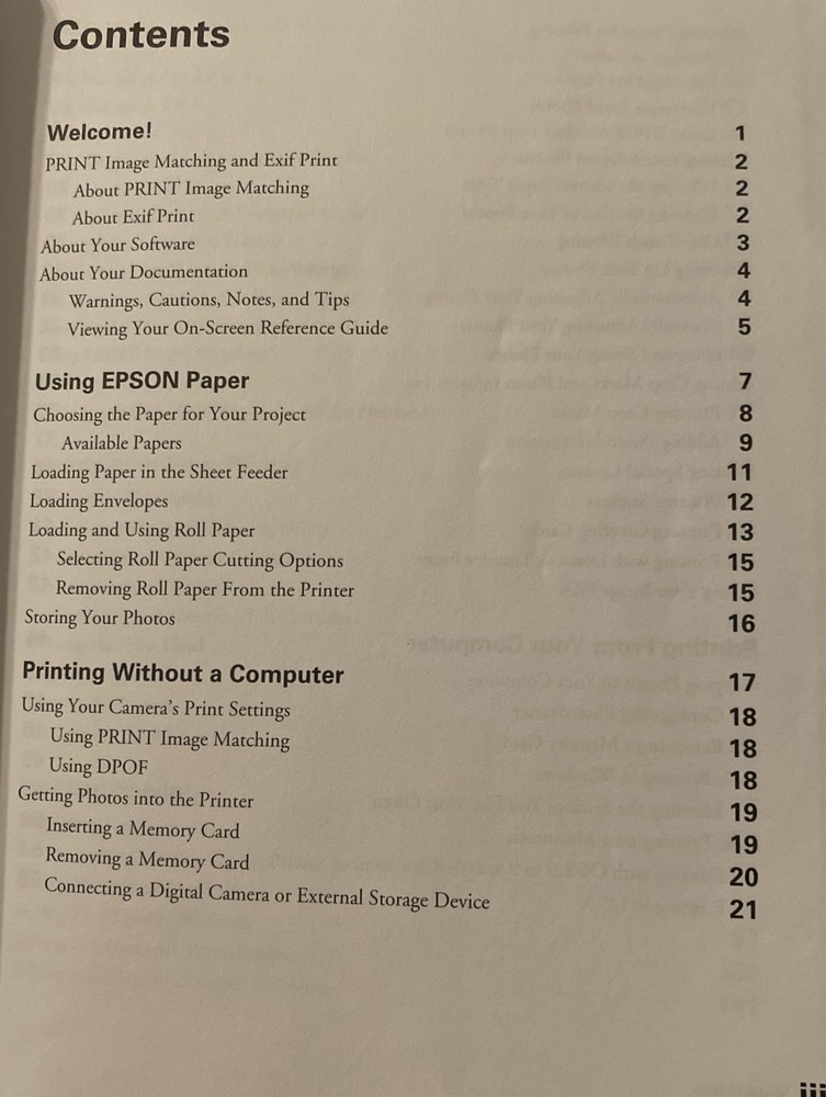 Epson Stylus Photo 925 Printer Basics MANUAL ONLY!!