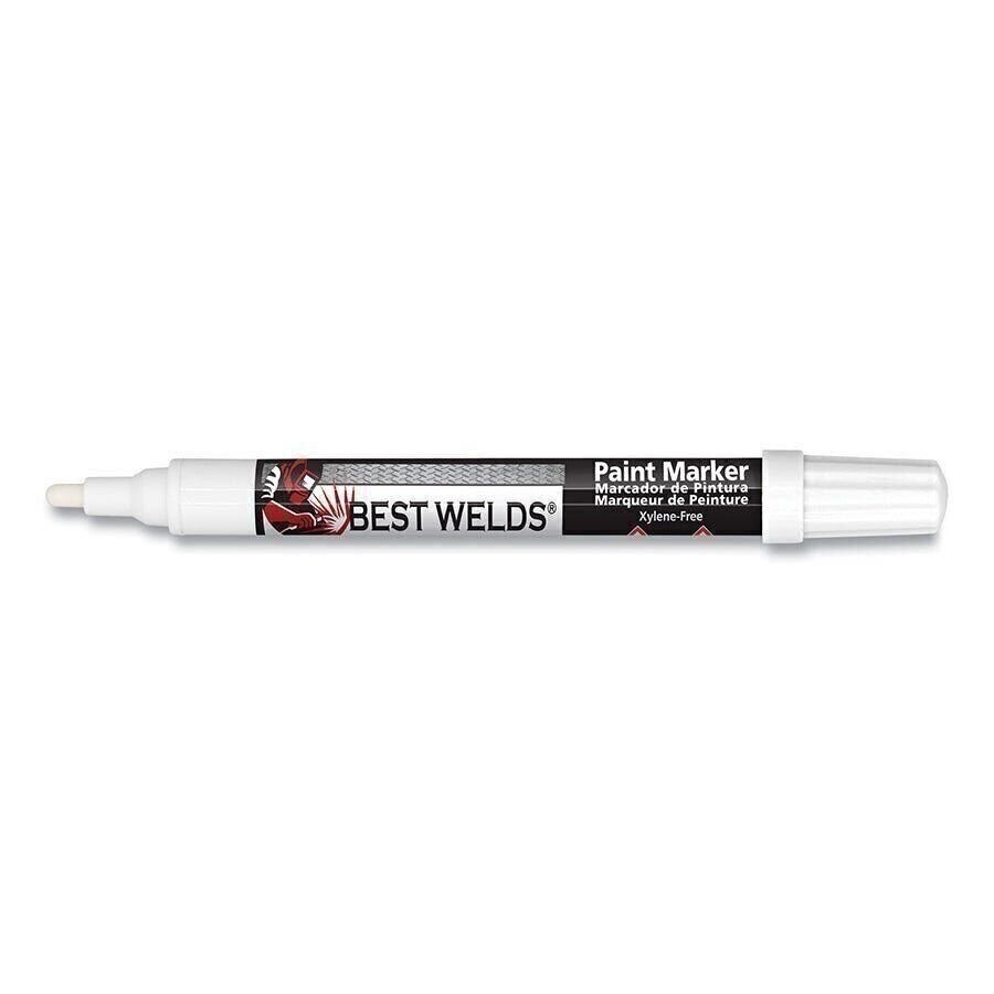 Best Welds Prime-Action™ Paint Marker, Reversible Chisel/Bullet Tip, White,...