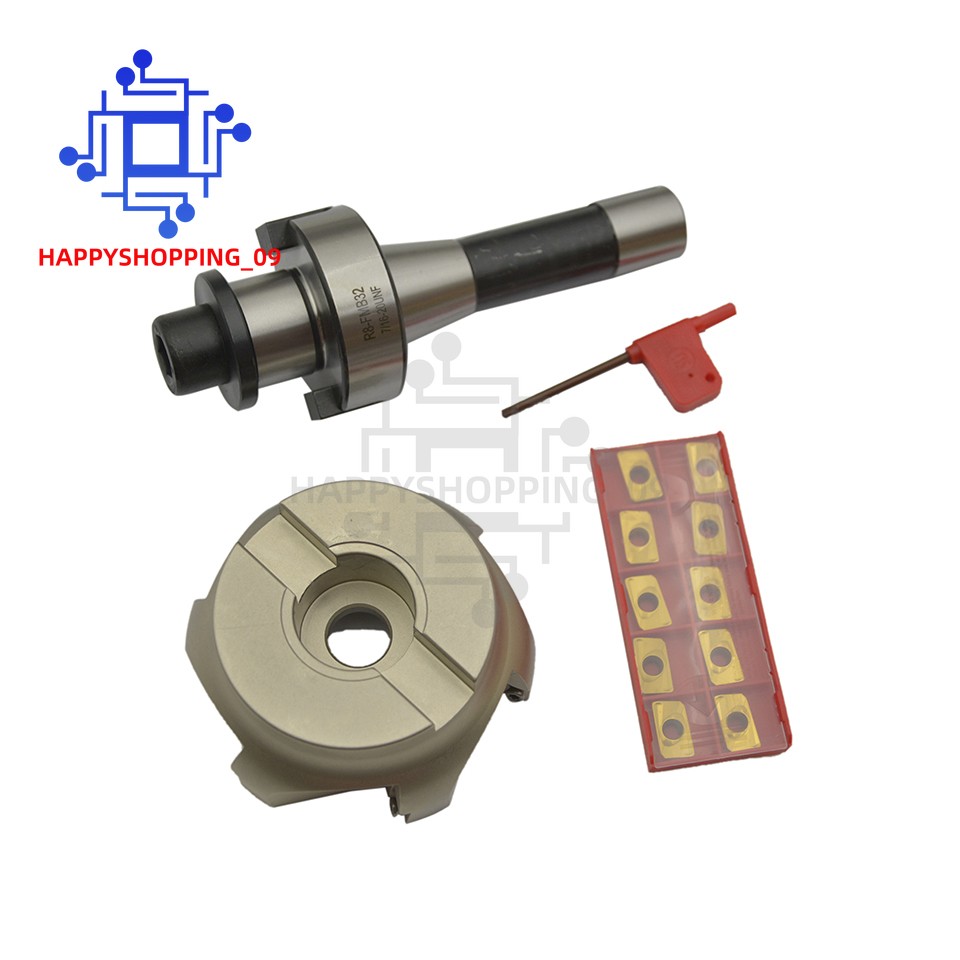 4" 90 Degree Indexable Face Shell Mill Cutter, R8 Arbor with APMT1604 Insert