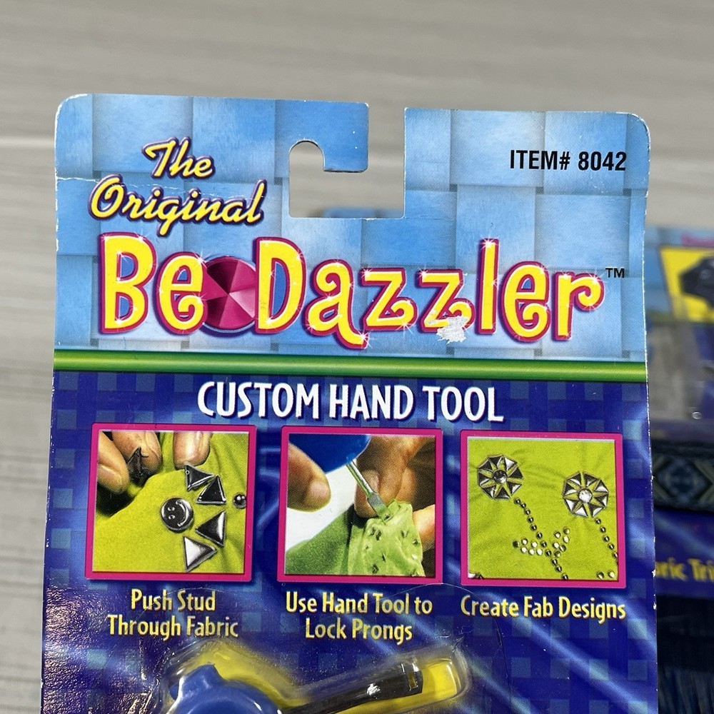 Vtg BE-DAZZLER Custom Hand Tool Studs Rhinestone Setting Kit 2000 NEW M1