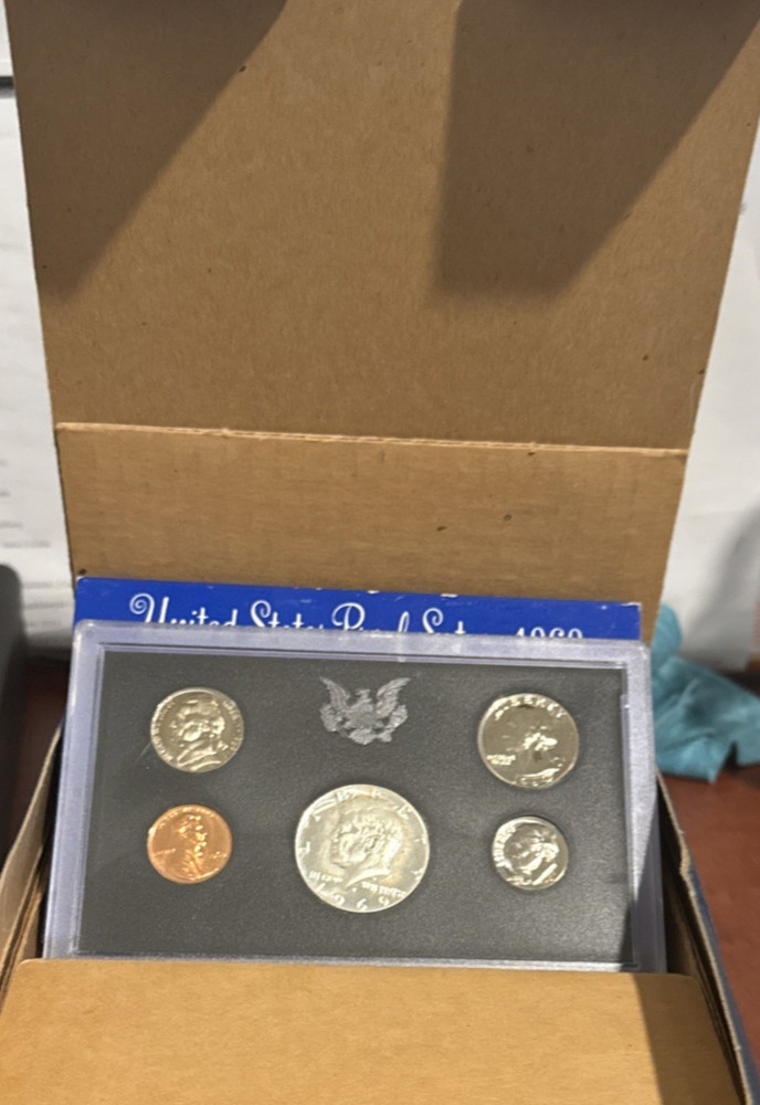 1969 US Mint Proof Set San Francisco Mint 10 Sets with Silver Kennedy