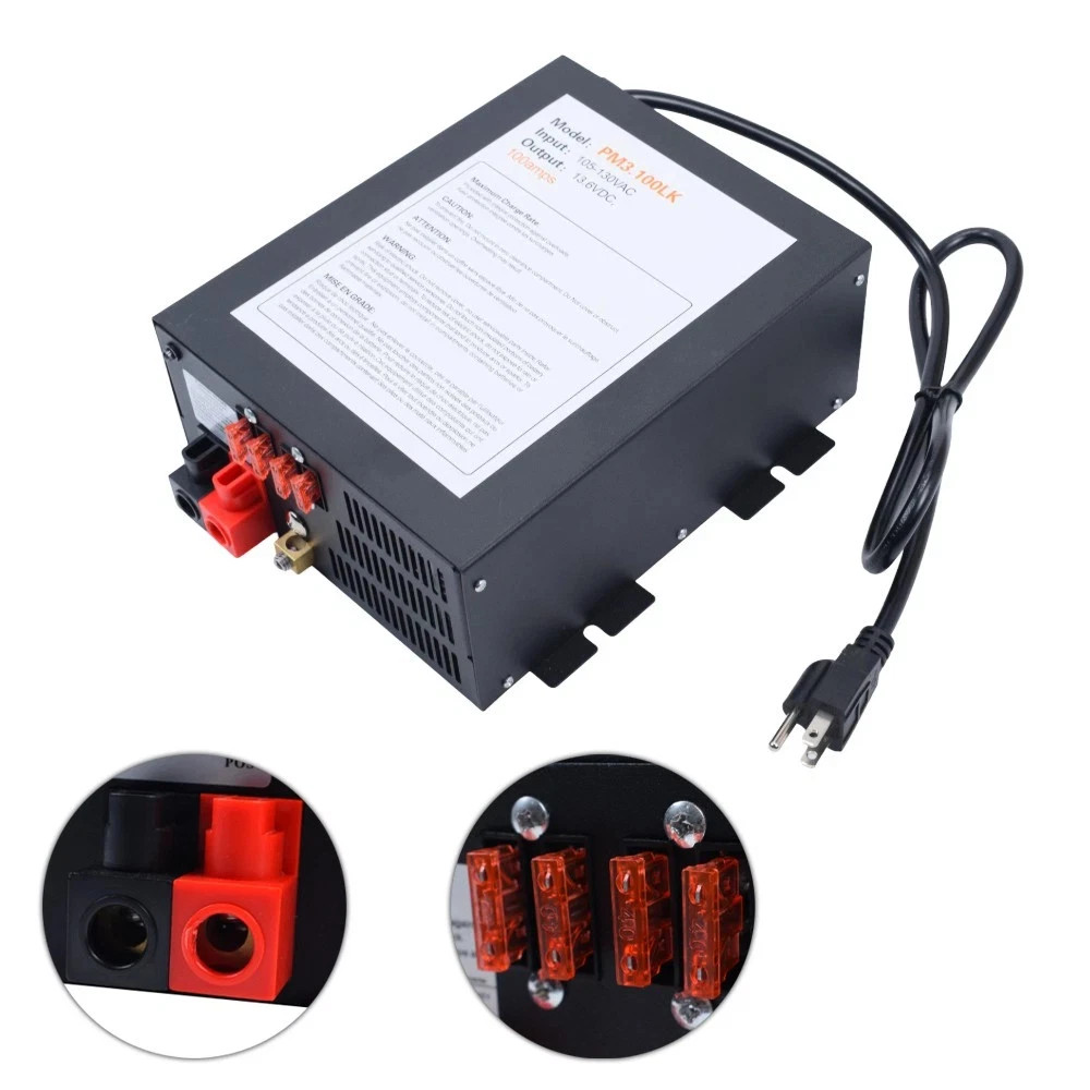 NEW 100 Amp rv Power Converter PM3-100LK For Camper,RV. Truck 13.6VCD