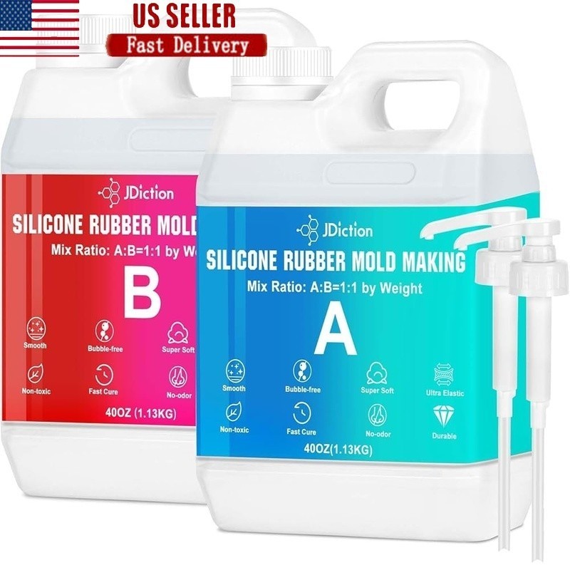 Liquid Silicone Mold Making Kit Quick Curing Bubble Free Flexible Durable New