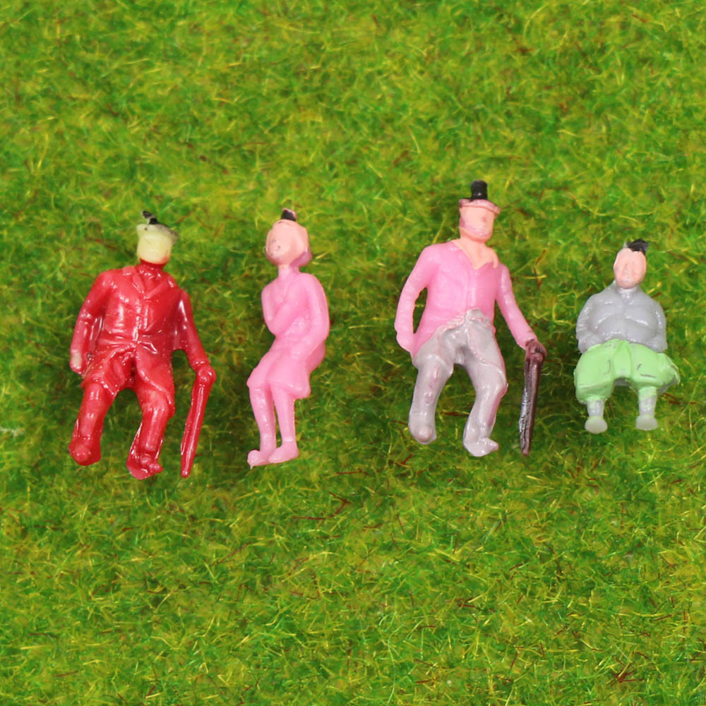 100pcs Model Trains N scale 1:160 Painted Figures People Standing Seated