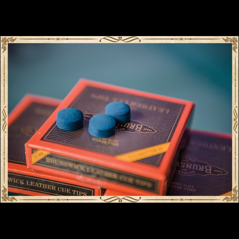 USA BRUNSWICK Leather Cue Tips 13mm