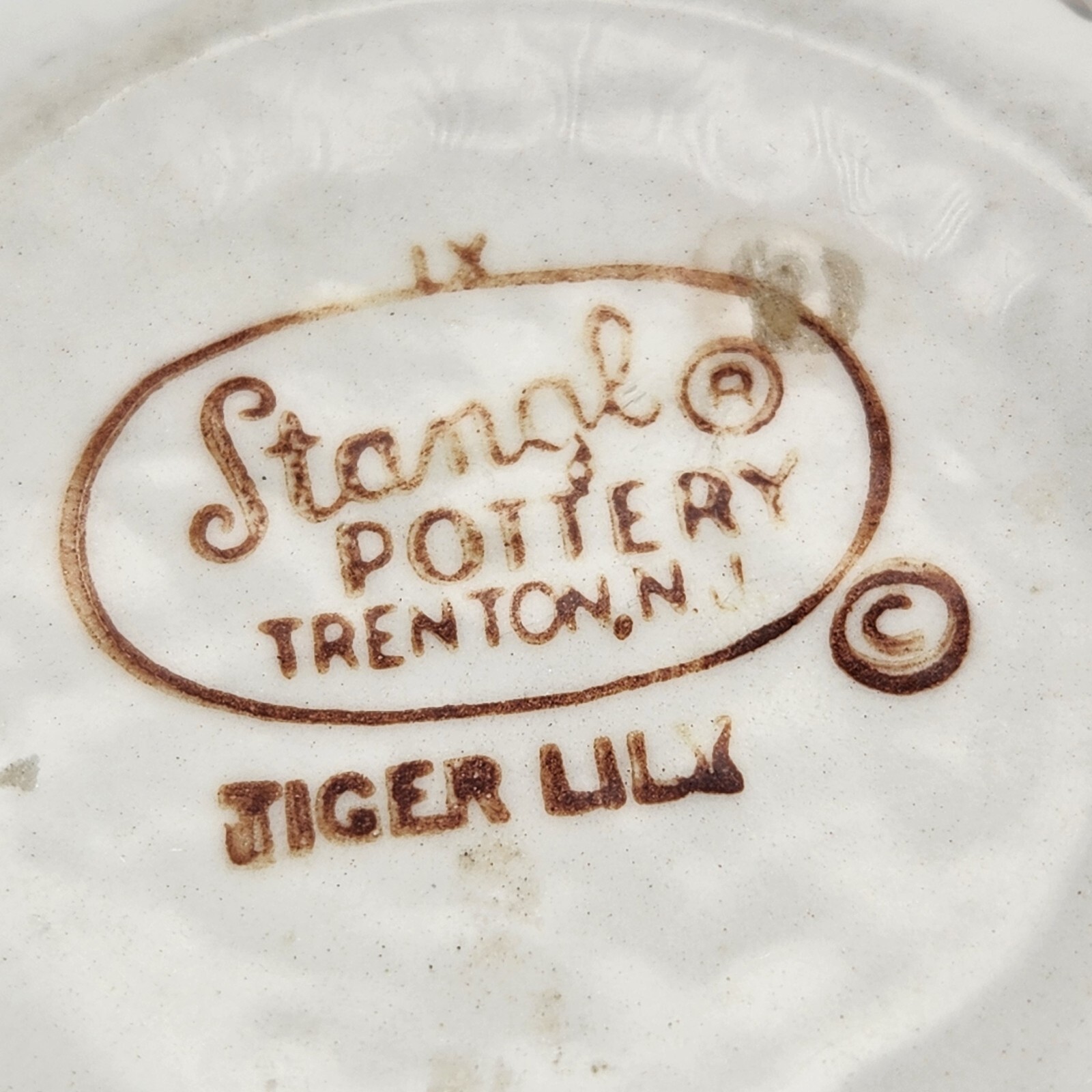 1950's Stangl Pottery Tiger Lily Hand Painted Cups #3965 Lot of 2 USA 2" Tall