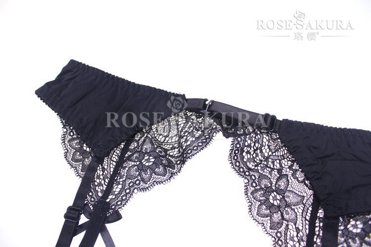 Rose Sakura Ladies Plain Color 4 Strap Lace Belt Garter Belts Suspender #0303