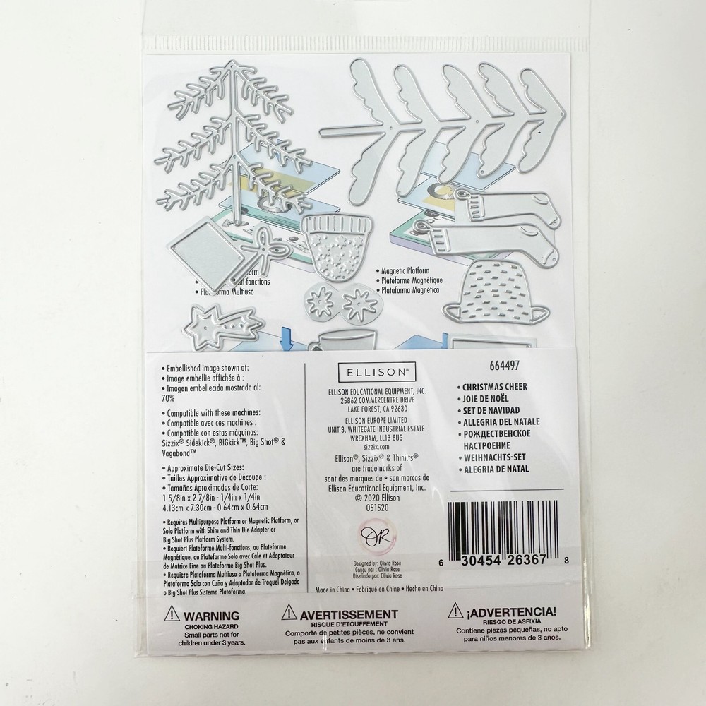 Sizzix Christmas Thinlits Gingerbread House Penguins Cutting Dies NEW