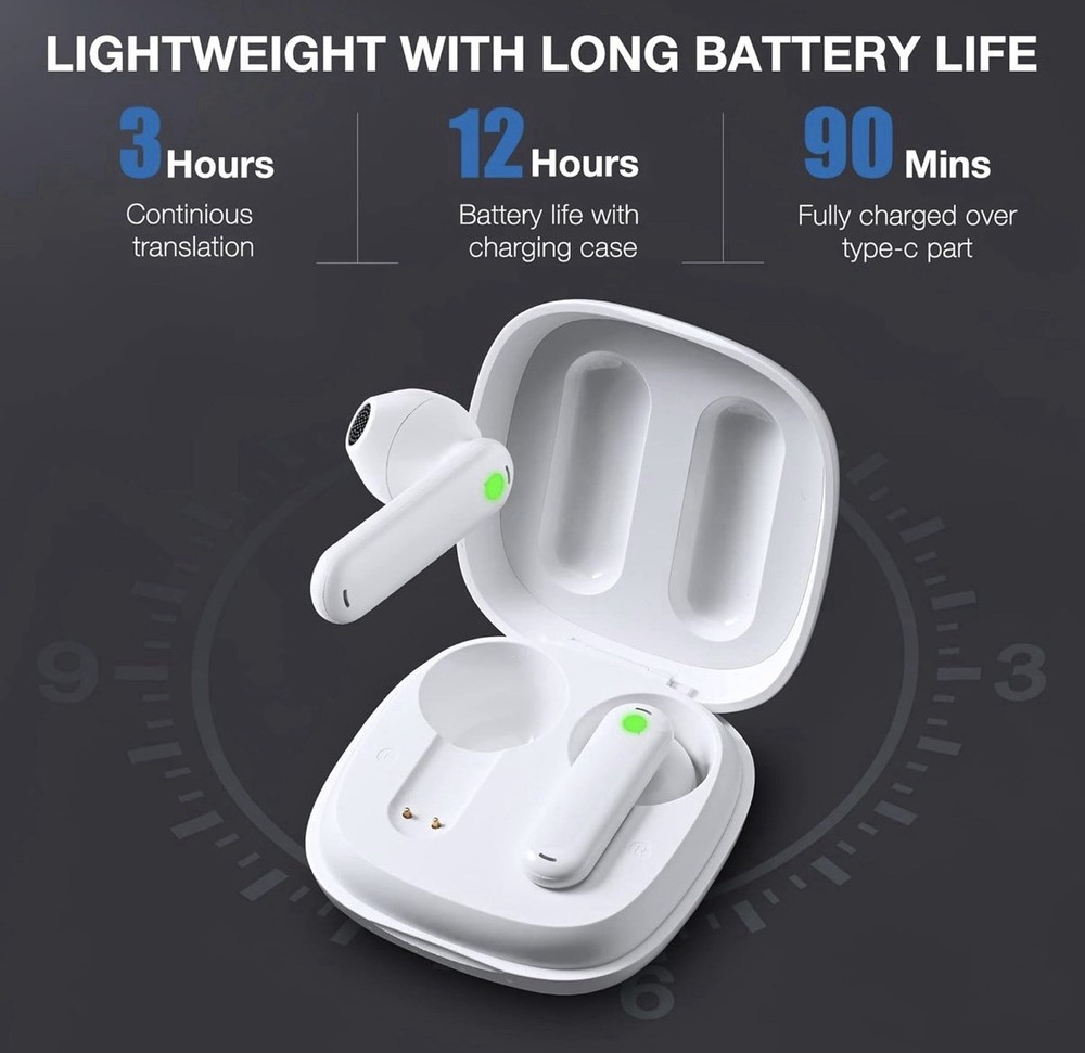 BLACK - Timekettle WT2 Edg Real-time Translator Earbuds