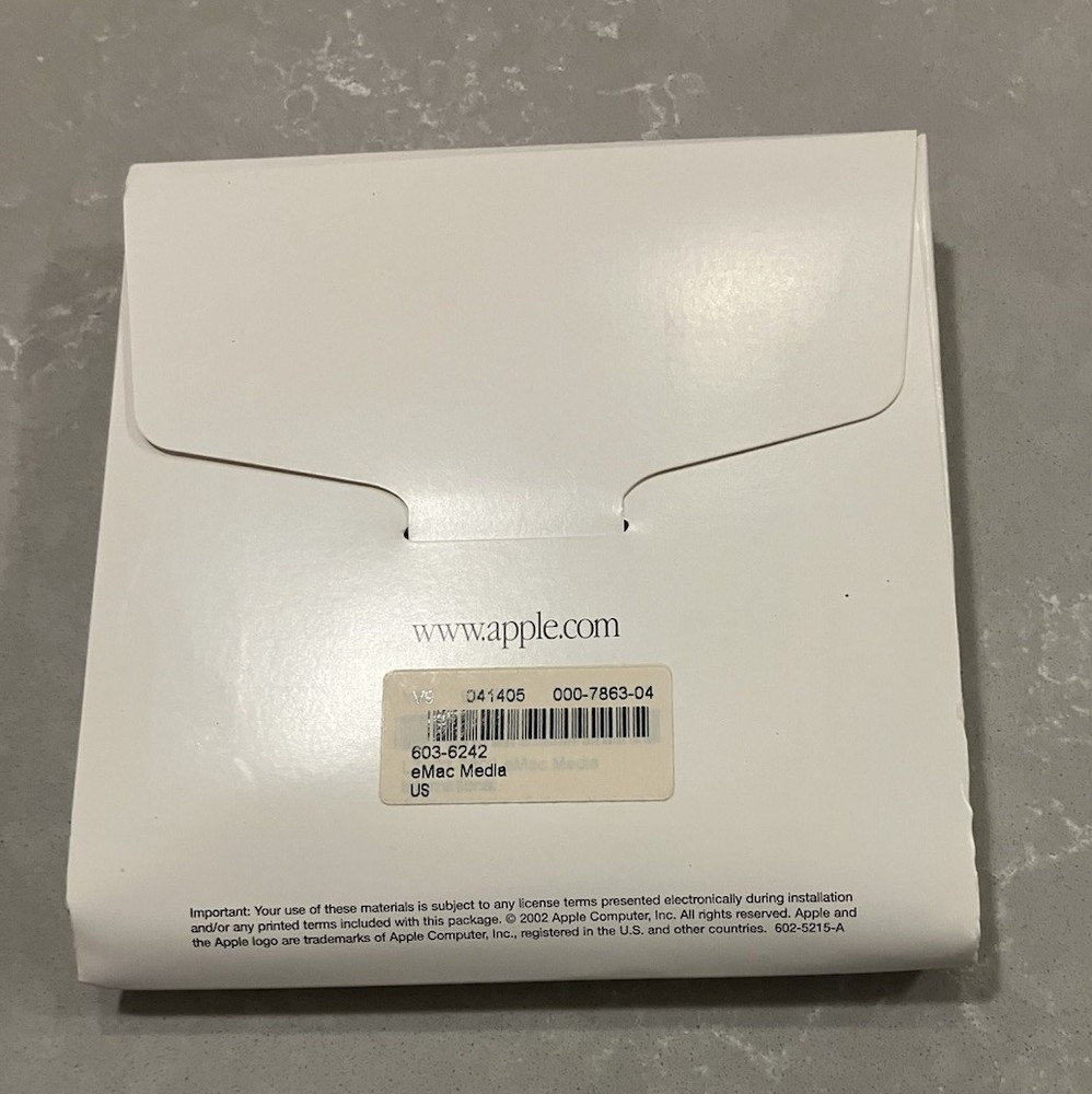 Apple eMac OS X eMac 10.3.5 Install Discs (3) Application Discs (9) Set