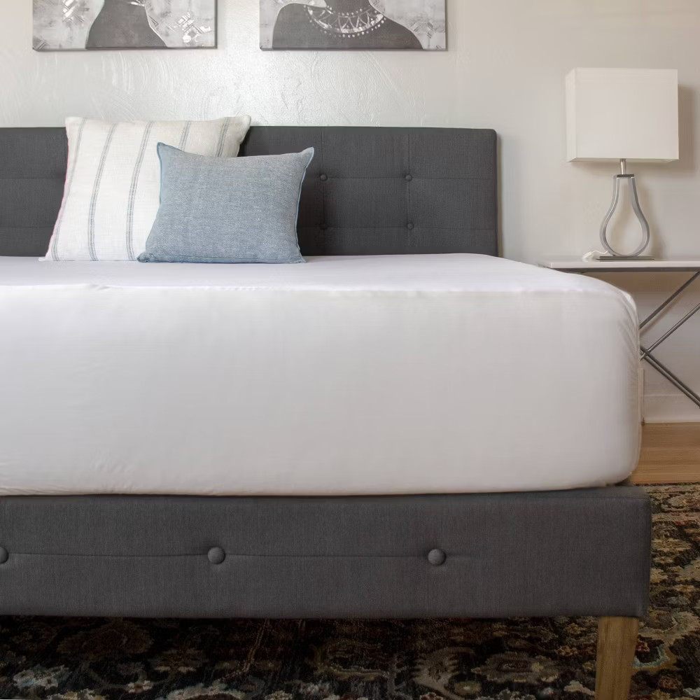 Allerease Mattress Protector Jersey Waterproof Cooling Antimicrobial, 18"D, Full