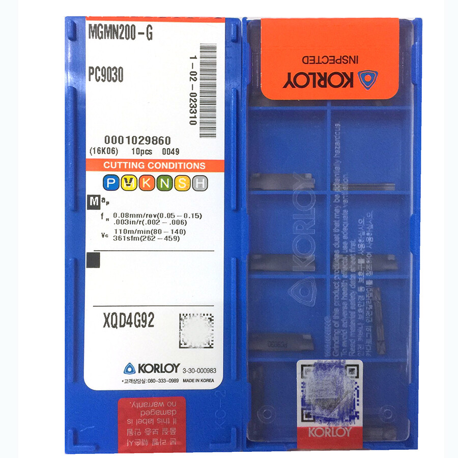 KORLOY MGMN200-G PC9030 Carbide Inserts CNC TOOL