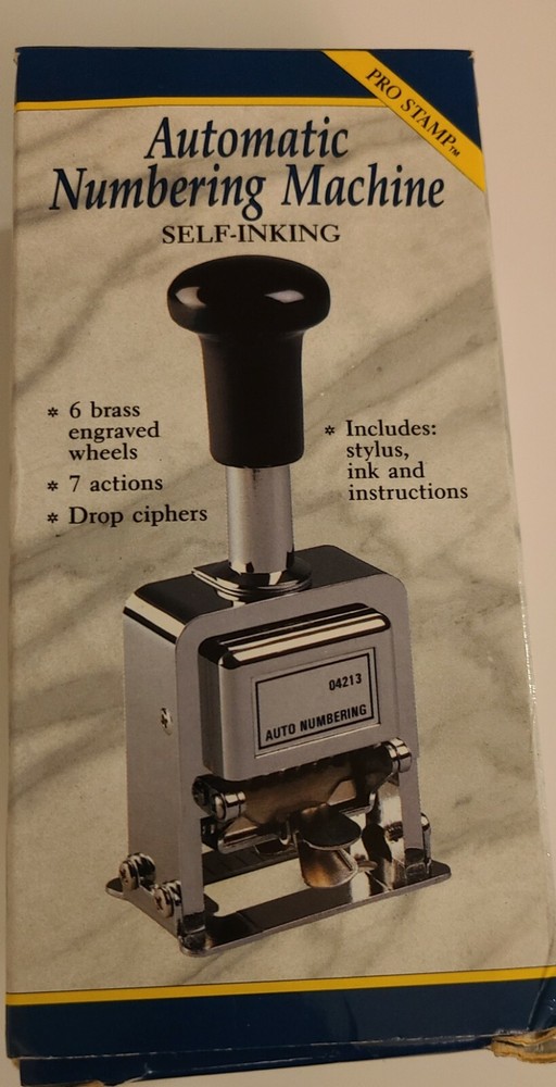 Rogers Automatic Numbering Stamp Machine Self-Inking - Nice Used - Vintage 1993